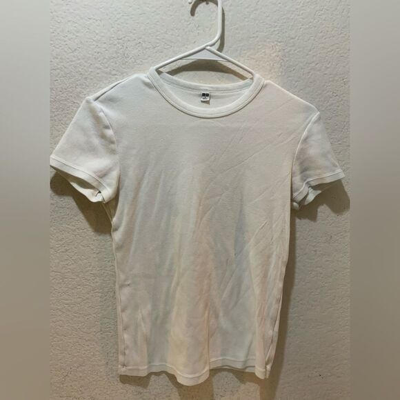 Bundle of 3 Uniqlo White Supima Cotton Crewneck size S - Picture 8 of 8